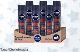 Pack ahorro Nivea Men Dry Impact 6 sprays con protección duradera que no falla y descuento brutal nunca visto aprovecha este ofertón precio loco oferta limitada ¡corre qué vuela ya!