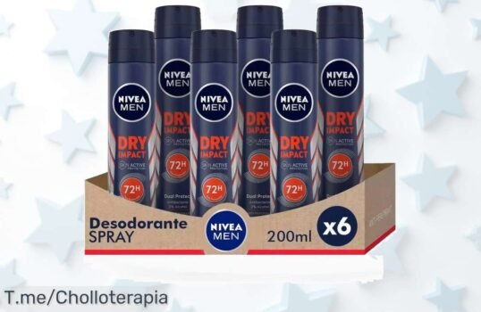 Pack ahorro Nivea Men Dry Impact 6 sprays con protección duradera que no falla y descuento brutal nunca visto aprovecha este ofertón precio loco oferta limitada ¡corre qué vuela ya!