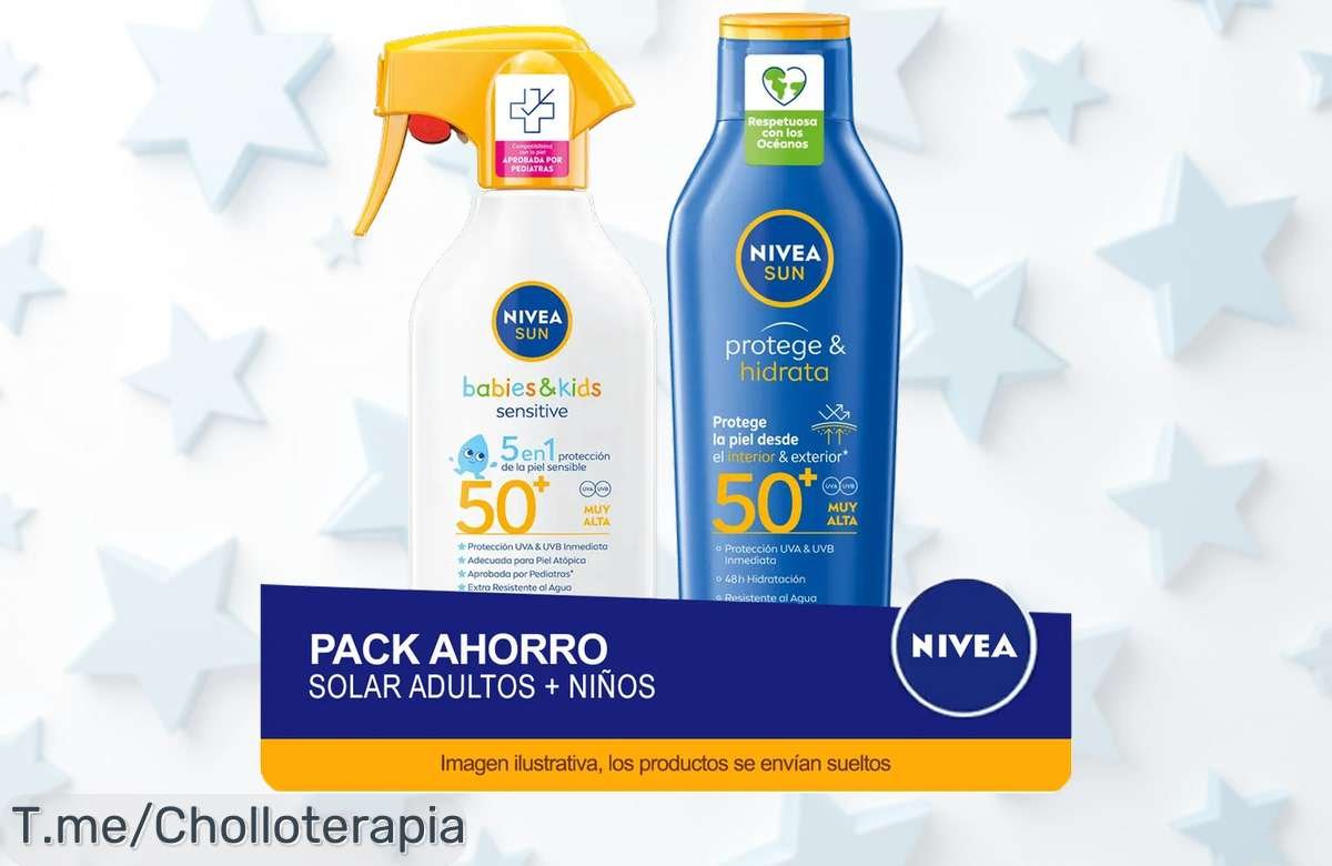 Pack ahorro protector solar NIVEA SUN con máxima protección para toda la familia y precio loco nunca visto aprovecha este ofertón con descuento brutal ¡corre que vuelan las unidades!