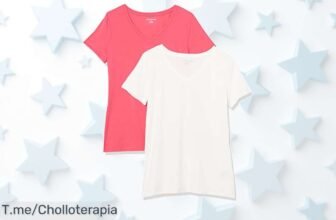 Pack de 2 camisetas Amazon Essentials con tela súper suave y corte perfecto descuento brutal que no verás nunca más aprovecha este super chollo antes que se acabe