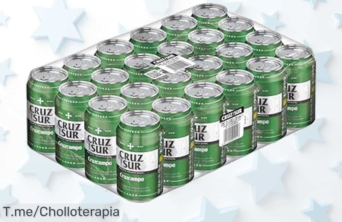 Pack de 24 latas cerveza cruz del sur con sabor suave y toque cítrico el super chollo que necesitas para tus parrilladas aprovecha este ofertón y corre que es precio loco limitado