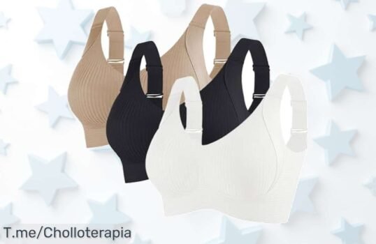Pack de 3 sujetadores push up sin costuras talla grande con banda ajustable, nunca visto descuento brutal y precio loco aprovecha este super chollo ya que es oferta limitada