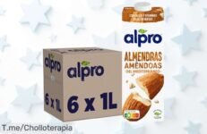Pack de 6 bebidas vegetales Alpro sin lactosa ni gluten con un descuento brutal, llenas de calcio y vitaminas para cuidarte corre este ofertón a precio loco es limitado