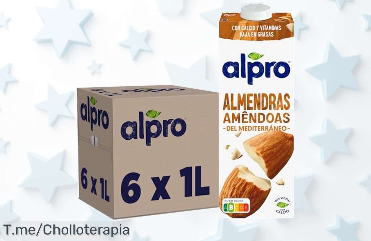 Pack de 6 bebidas vegetales Alpro sin lactosa ni gluten con un descuento brutal, llenas de calcio y vitaminas para cuidarte corre este ofertón a precio loco es limitado