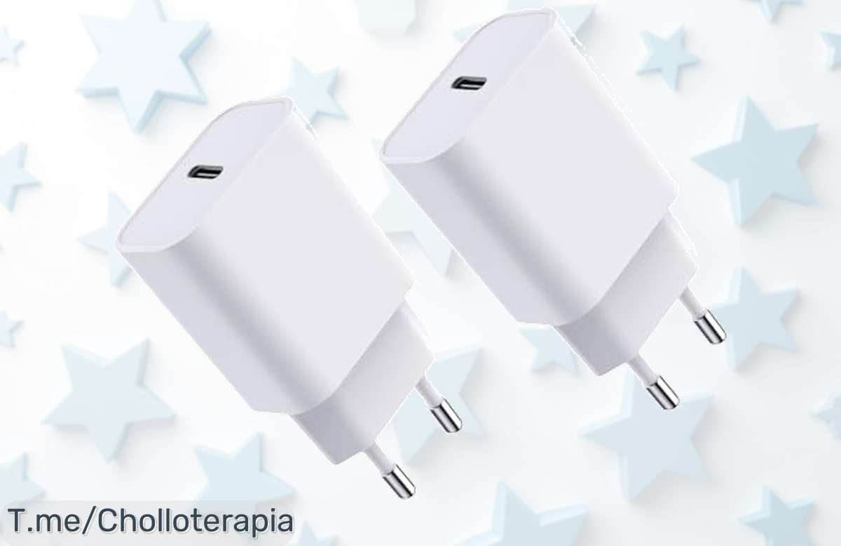 Pack doble de cargadores ultra resistentes con carga rápida 20W usb c precio loco nunca visto aprovecha este ofertón con descuento brutal compra ya antes que se agote