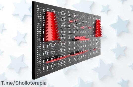 Panel perforado TECTAKE Jonah con ganchos súper resistentes para aprovechar tu espacio al máximo disfruta este ofertón nunca visto con descuento brutal y precio loco compra ya