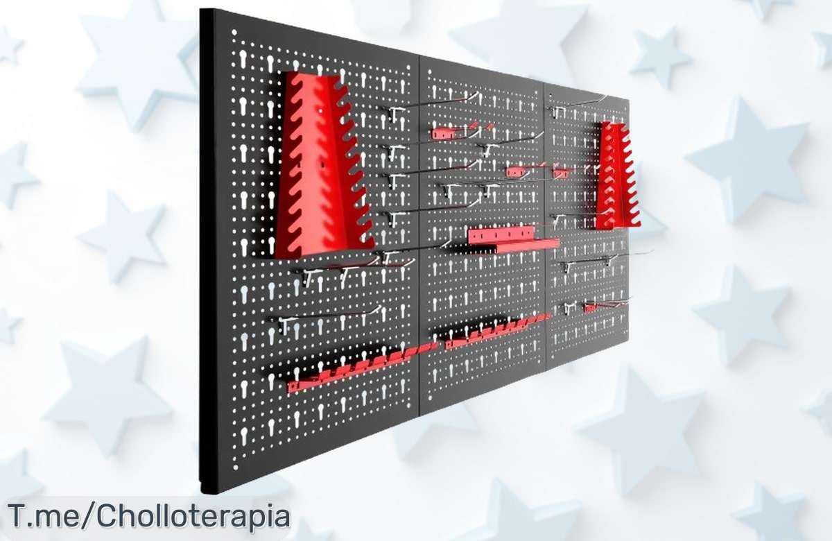 Panel perforado TECTAKE Jonah con ganchos súper resistentes para aprovechar tu espacio al máximo disfruta este ofertón nunca visto con descuento brutal y precio loco compra ya