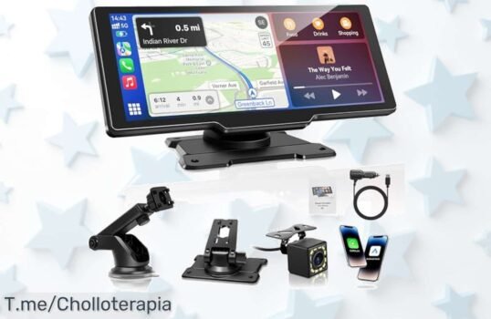 Pantalla Carplay coche 10,26 con cámara trasera HD y Bluetooth a precio loco conecta tu móvil sin cables disfruta del ofertón nunca visto aprovecha ya antes que se agote