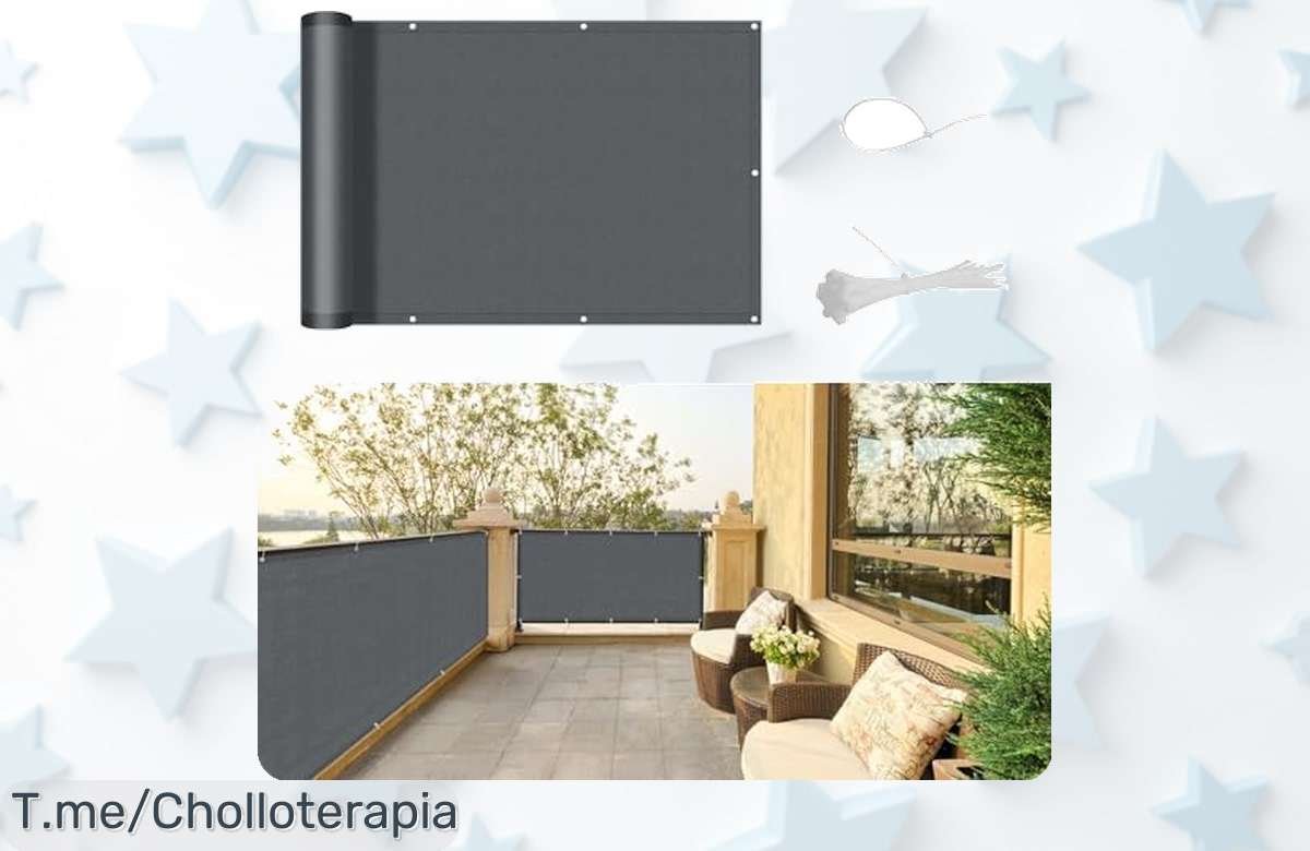 Pantalla privacidad para balcón súper resistente al viento y sol con instalación sin agujeros ofertón precio loco descuento brutal limitado aprovecha ya precio de ganga nunca visto