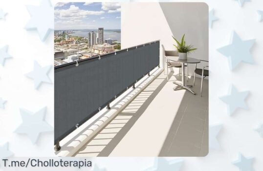 Pantalla privacidad súper resistente para balcón bloquea luz y rayos UV con instalación fácil ¡descuento brutal nunca visto aprovecha este super chollo precio loco ya!