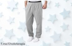 Pantalón jogger hombre slim fit con bolsillos grandes y cintura elástica un super chollo nunca visto precio loco por tiempo limitado ¡aprovecha este ofertón ya!