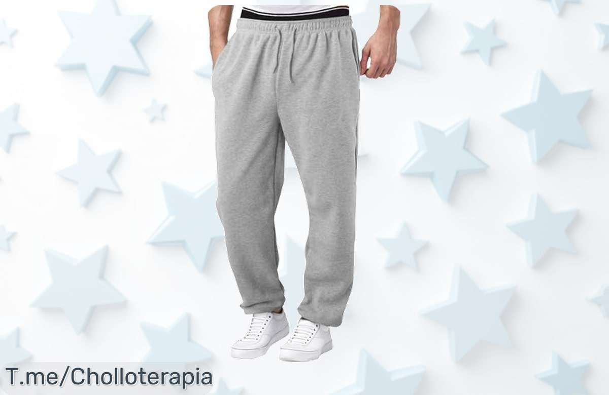 Pantalón jogger hombre slim fit con bolsillos grandes y cintura elástica un super chollo nunca visto precio loco por tiempo limitado ¡aprovecha este ofertón ya!