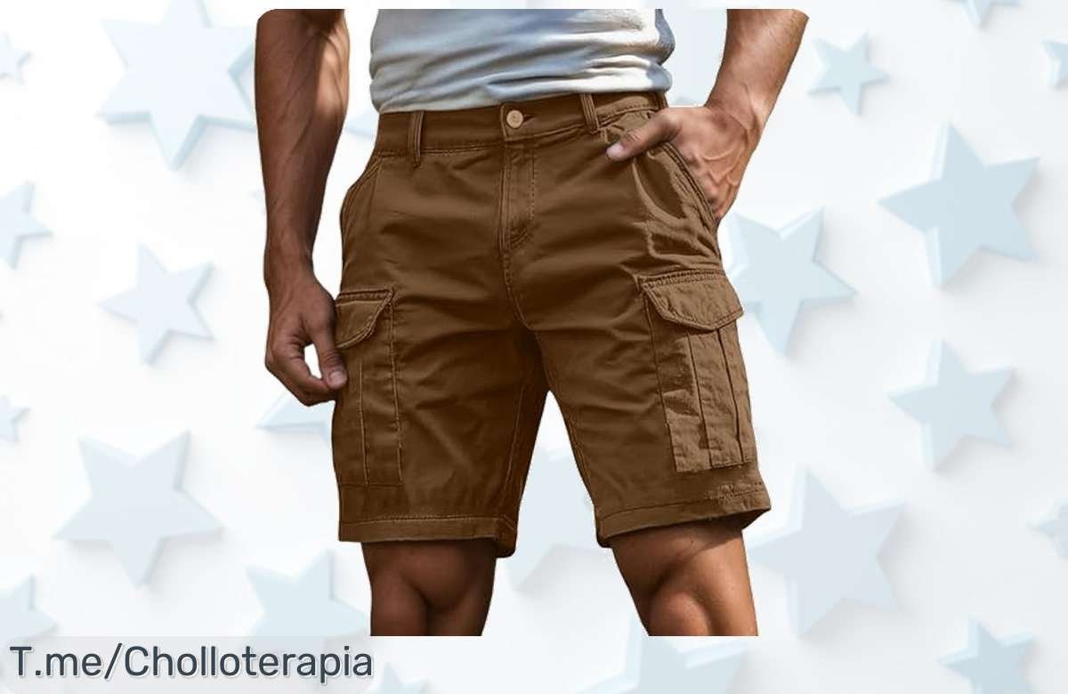 Pantalones cortos cargo súper resistentes con malla transpirable perfecto para verano aprovecha este ofertón precio loco y descuento brutal compra ya antes que se agoten