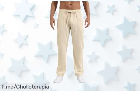 Pantalones de lino para hombre súper frescos y con bolsillos enormes a precio loco solo por tiempo limitado Aprovecha este ofertón que nunca viste antes actúa ya