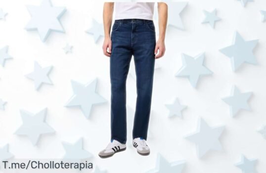 Pantalones para hombre Wrangler Texas corte recto clásico con material resistente y toque elástico precio rebajado chollazo limitado ¡no dejes escapar esta ganga que vuela!