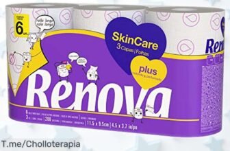 Papel higiénico Renova Skin Care Plus con aroma y súper resistencia, seis rollos largos para cuidar tu baño como nunca; ¡precio rebajado y oferta limitada que vuela! No lo pienses más o se te escapará este descuentazo