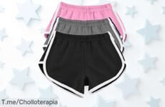 Paquete de 3 pantalones cortos amodle con estampados vibrantes precio loco y descuento brutal para gym, yoga o playa aprovecha este ofertón única oportunidad limitada