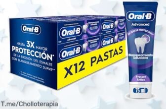 Pasta de dientes blanqueadora OralB advanced con protección triple y frescura total un super chollo con descuento brutal para que no te quedes sin tu pack limitado actúa ya
