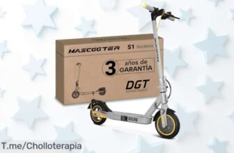 Patinete eléctrico Mascooter S1 con potencia y seguridad únicas precio loco nunca visto aprovecha este descuentazo limitado corre antes que se acabe