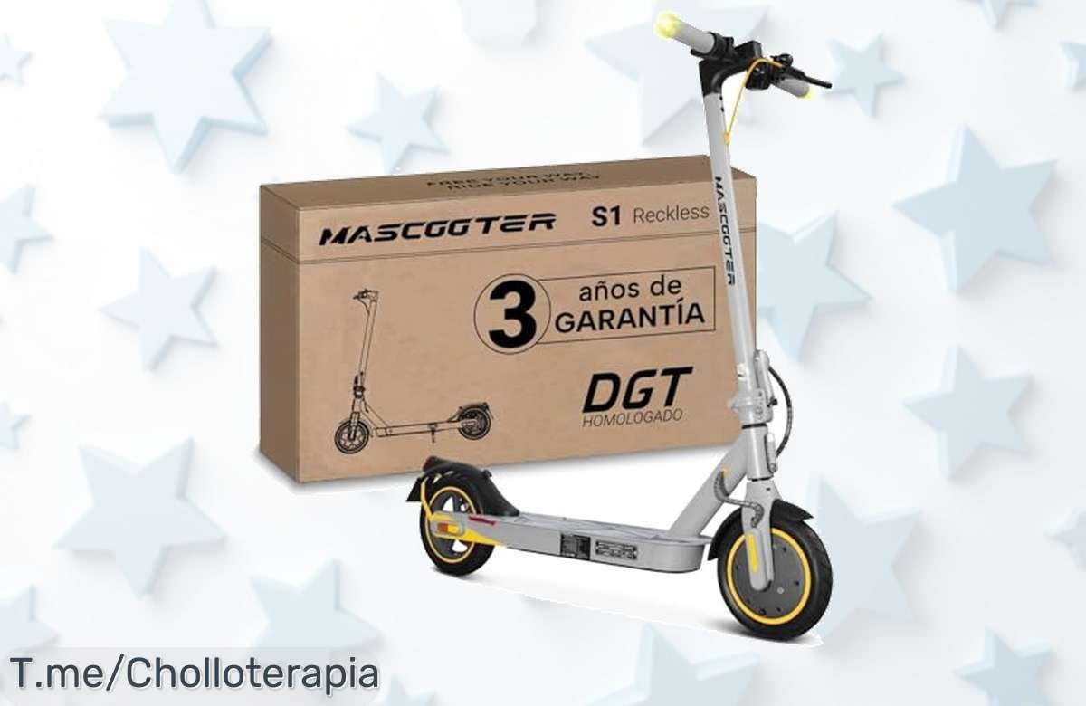 Patinete eléctrico Mascooter S1 con potencia y seguridad únicas precio loco nunca visto aprovecha este descuentazo limitado corre antes que se acabe