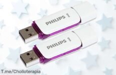 Pen drive Philips súper rápido 64GB pack de 2 con diseño moderno precio loco ofrece velocidad y espacio ilimitado para tus archivos ¡super chollo corre que vuelan!