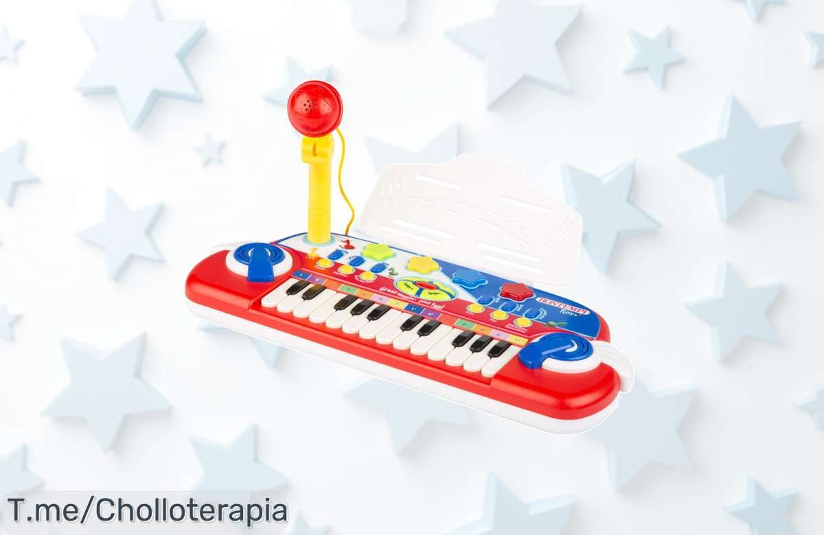 Piano electrónico infantil con luces y micrófono a precio loco nunca visto para que los peques aprendan jugando disfruta este ofertón ya antes de que se acabe