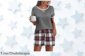 Pijama de verano Ekouaer con cordón y diseño super estiloso disfruta de este descuento brutal nunca visto precio loco por tiempo limitado corre y no te quedes sin el ofertón