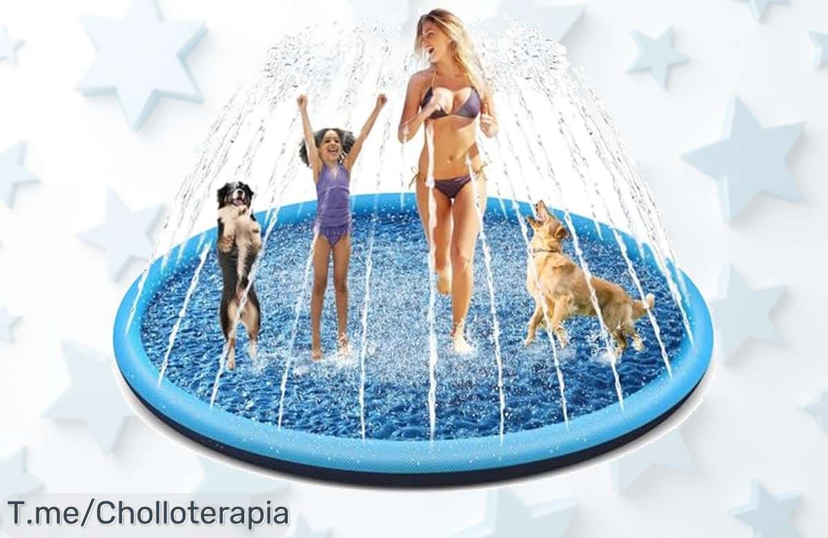 Piscina de 200 cm con chorros ajustables y base antideslizante precio loco para que los peques disfruten sin parar ¡ofertón limitado corre antes que vuelen!