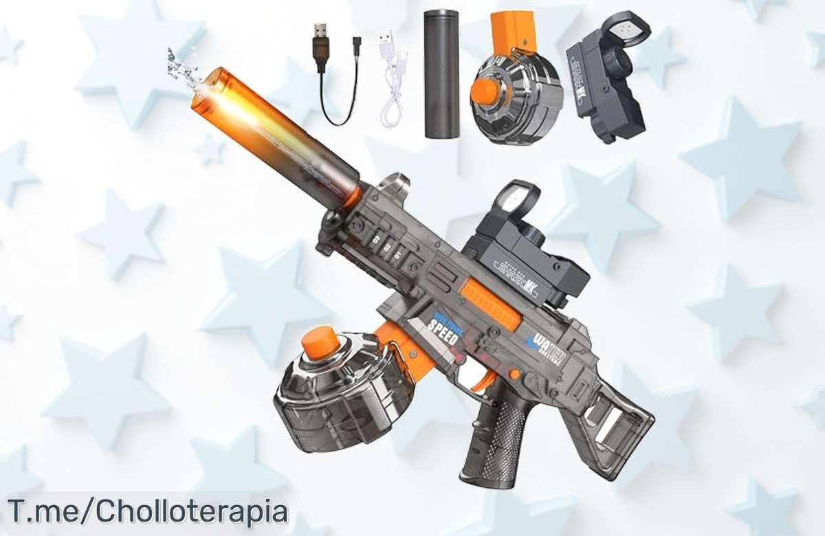 Pistola de agua electrónica con alcance brutal y más de 280 disparos para mojar sin parar oferta nunca vista con precio loco date prisa antes que se acabe el ofertón