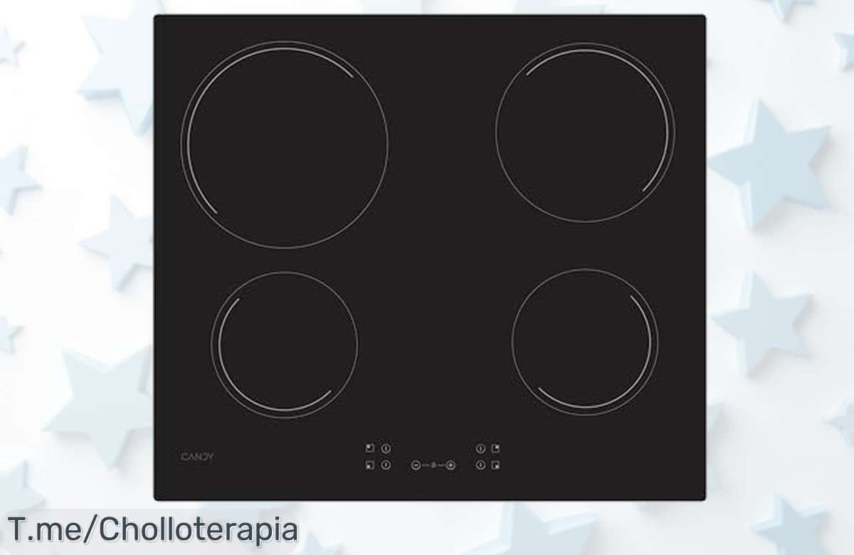 Placa Candy Idea CH64CCB con 4 fuegos que calienta rapidísimo y avisa de derrames aprovecha este ofertón nunca visto precio de ganga por tiempo limitado compra ya antes que desaparezca