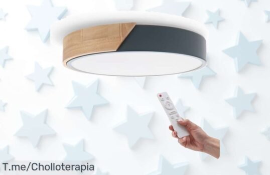 Plafón LED regulable con mando diseño madera y luz potente luminosidad brutal aprovecha este ofertón precio loco limitado ¡compra ya antes que desaparezca!