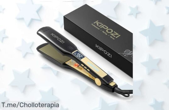 Plancha de pelo KIPOZI profesional con pantalla LCD y calentamiento instantáneo precio loco único super chollo descuento brutal oferta limitada ¡compra ya!