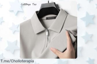 Polo informal para hombre con media cremallera y cuello fresco de verano a precio loco descuento brutal oferta nunca vista corre que se acaba este super chollo limitado