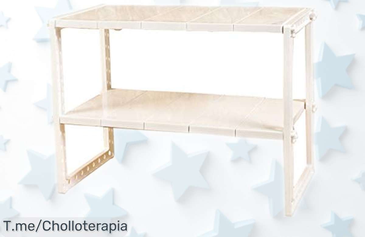 Práctico estante organizador de cocina Cabilock con diseño ajustable y fácil instalación, rebajado a precio muy bajo para que puedas ganar espacio ya mismo ¡Corre que las unidades vuelan en esta oferta limitada!