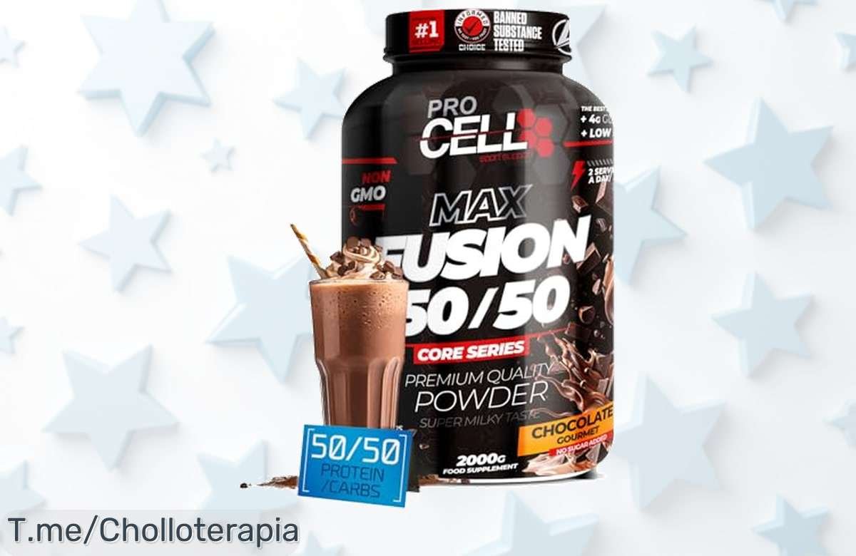 Procell fusioncore sabor chocolate sin azúcar suplemento 50/50 para ganar músculo rápido energía y recuperación total a precio loco oferta nunca vista corre que vuelan
