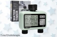 Programador de riego digital 2 salidas con bloqueo anti niños y parón lluvia super chollo único evita plantas secas precio loco oferta limitada actúa ya