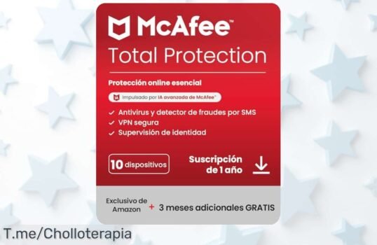 Protección total para 10 dispositivos con McAfee Total Protection 2025 un ofertón con VPN incluida y alerta instantánea corre ahora consigue este descuento brutal nunca visto precio de ganga