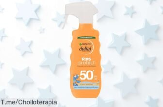 Protector solar para niños Garnier con aloe y FPS 50+ súper resistente a agua y arena precio loco nunca visto ¡ofertón limitado corre que vuelan!
