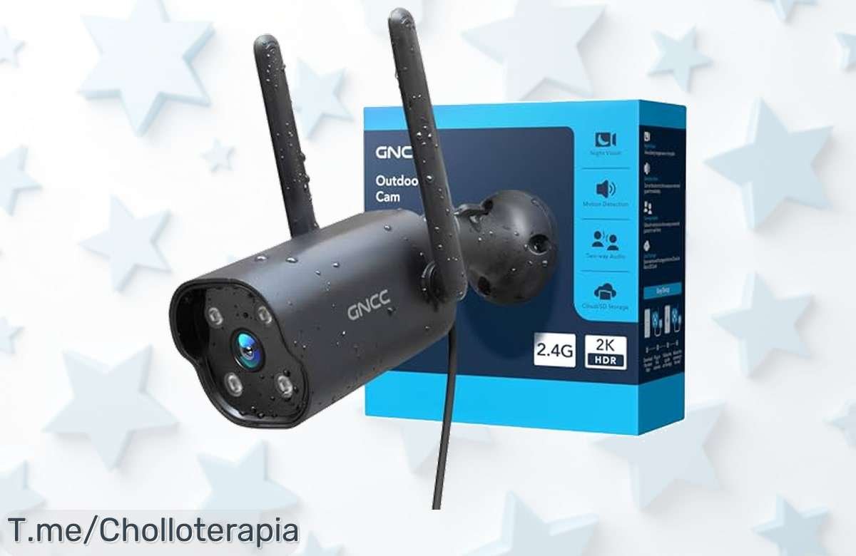 Protege tu casa con cámara wifi exterior 2K visión nocturna y detección AI oferta nunca vista precio de ganga súper chollo apúrate antes que se agote