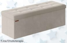 Puff de almacenaje súper resistente con mega espacio no vuelvas a perder nada aprovecha este super chollo con descuento brutal y precio loco que es solo por poco tiempo compra ya