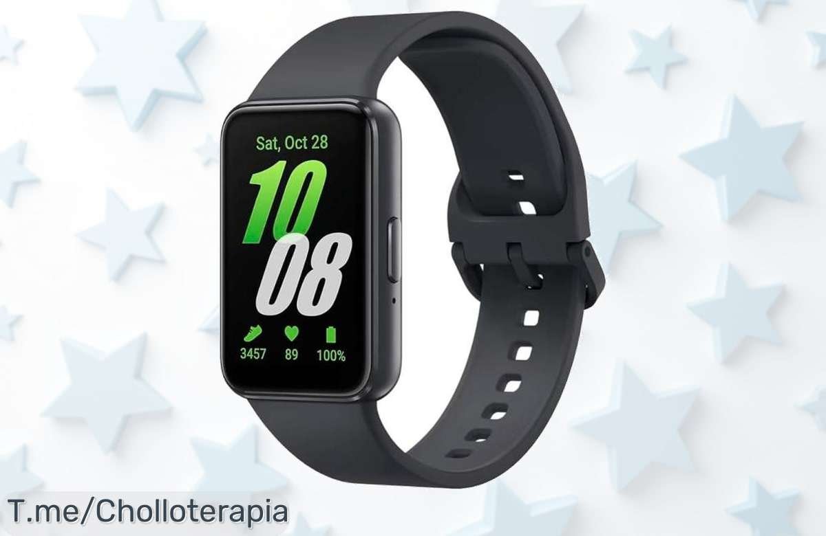 Pulsera Samsung Galaxy Fit3 con pantalla AMOLED de alta definición un super chollo para controlar tu salud y estilo ahora con descuento brutal no lo dejes escapar compra ya