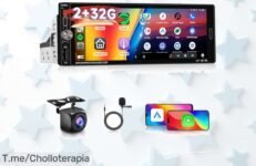 Radio 1 DIN Android con CarPlay inalámbrico y pantalla táctil de 69 pulgadas ofrece sonido brutal a precio loco nunca visto aprovecha este ofertón único ya que la oferta vuela
