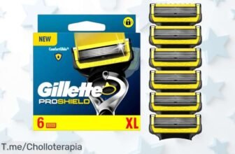 Recambios Gillette ProShield con 6 cuchillas ultraafiladas para un afeitado perfecto precio loco y descuento brutal que no volverás a ver aprovecha este ofertón ya mismo