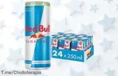 Refresca tu día con 24 latas de Red Bull Sugarfree energía sin azúcar a precio loco un ofertón que nunca viste descuento brutal corre y aprovecha ya