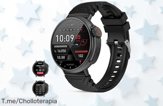 Reloj inteligente de titanio con llamadas y pantalla HD oferta brutal nunca vista precio loco para deportistas que quieren un súper chollo aprovecha ya antes que se agote