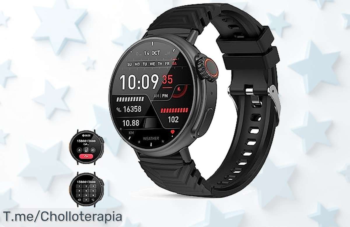 Reloj inteligente de titanio con llamadas y pantalla HD oferta brutal nunca vista precio loco para deportistas que quieren un súper chollo aprovecha ya antes que se agote
