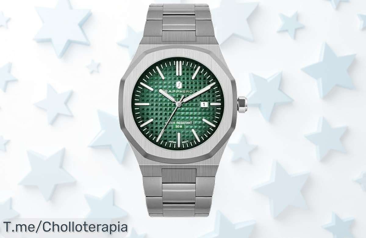 Reloj octogonal para hombre con movimiento japonés miyota diseño único y resistente al agua aprovecha este ofertón nunca visto por tiempo limitado actúa ya