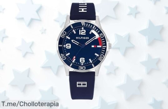 Reloj para niños Tommy Hilfiger resistente al agua con esfera azul un super chollo nunca visto aprende la hora con este ofertón de precio loco ¡compra ya!