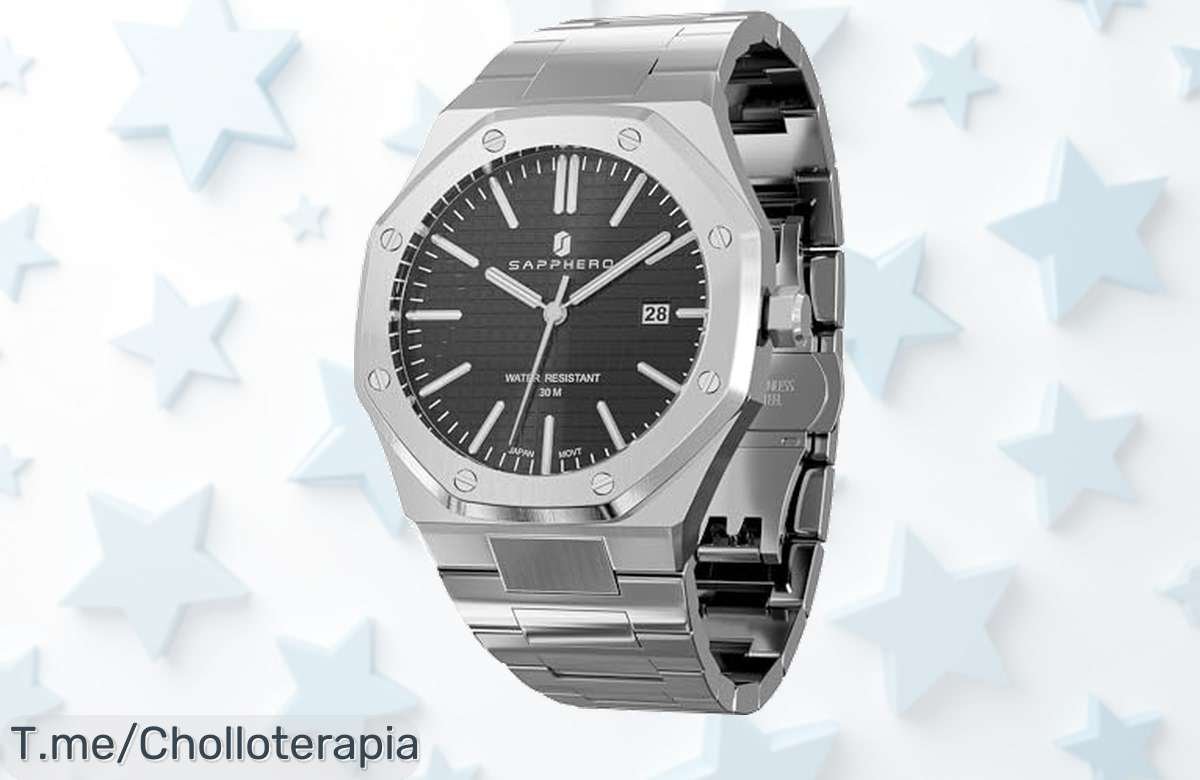 Reloj resistente al agua con cristal antiarañazos y diseño octagonal un ofertón con descuento brutal precio loco nunca visto ¡aprovecha ya antes que se acabe!