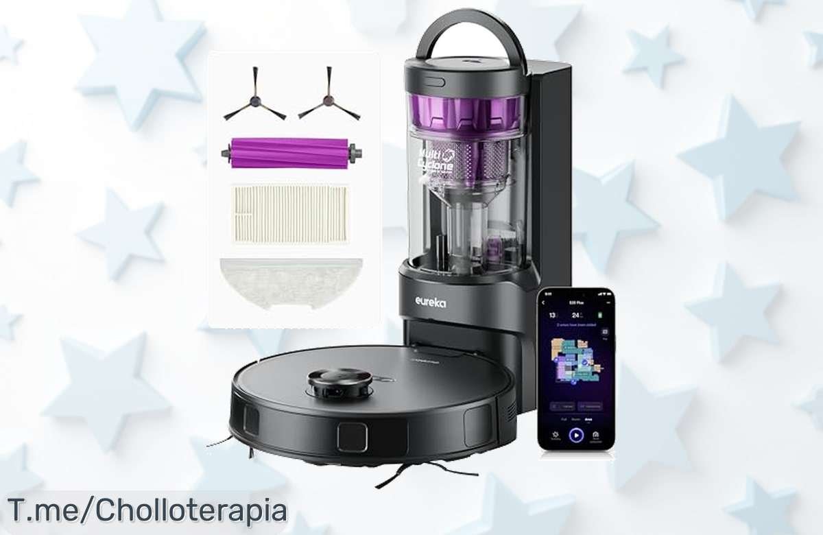 Robot aspirador Eureka E20 Plus con succión súper potente y autovaciado hasta 45 días un super chollo con descuento brutal único que se acaba rápido compra ya
